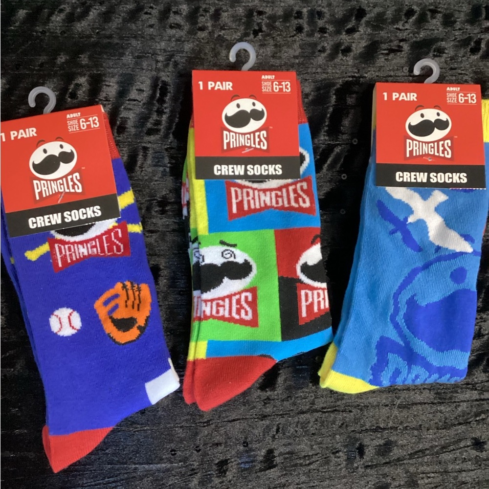 3 Set Of Pringles Casual Crew Socks 6-13